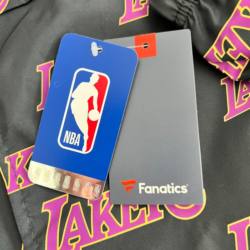 Fanatics Los Angeles Lakers All-Over Print Half Zip Hoodie Anorak Jacket XLT NWT - Picture 8 of 9